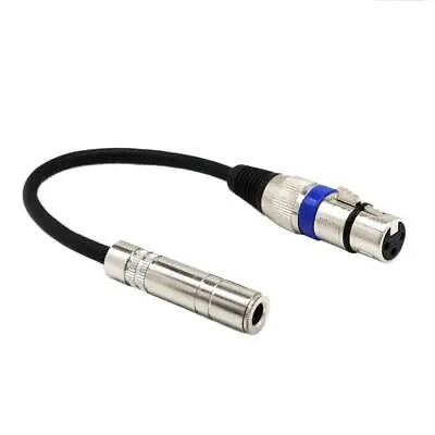 1/4  6.35mm Stereo Female Jack To XLR 3-Pin Female Audio Cable Mic Adapter • £8.03