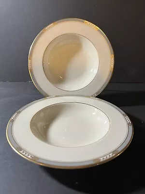 $84 • Buy Lenox MCKINLEY China 2 Rimmed Soup Bowls Exc