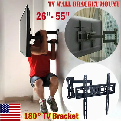 TV Wall Bracket Mount Tilt Swivel For Samsung Sony LG 26 32 40 43 50 55 Inch • $16.95