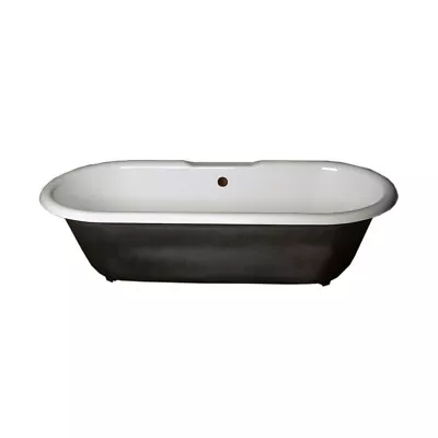 Primed Black Cast Iron Clawfoot Tub FEET NOT INCLUDED Bathroom White Bathtub • $1759.99