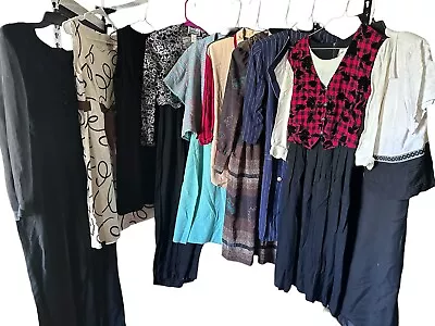 Lot Of 10 Vintage Womens Dresses 70s 80s 90s Vintage Clothing Lot • $50