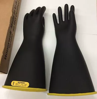 Lineman Gloves Insulated Rubber High Voltage 17000V Size 8 Electrical Salisbury • $160