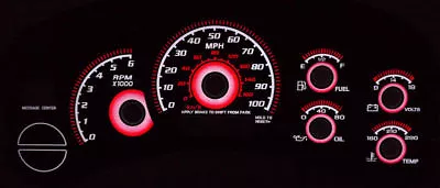 $38.21 • Buy Red Glow Gauge Face Overlay For 99-02 Chevy Suburban Tahoe Silverado LT ES Cab