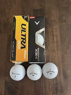 Golf Ball Lot Callaway Hex Chrome Wilson Ultra 500 • $8