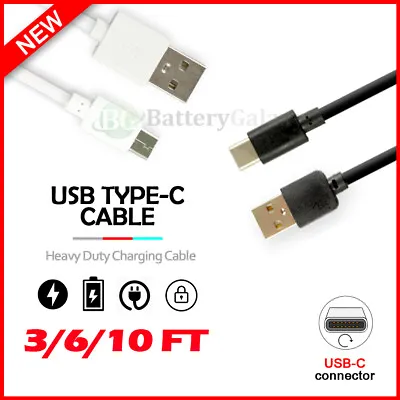 Lot 1-100 Type-C 3 6 10 FT Cable For Motorola Moto G Fast/Power/Stylus/5G Plus • $3.59