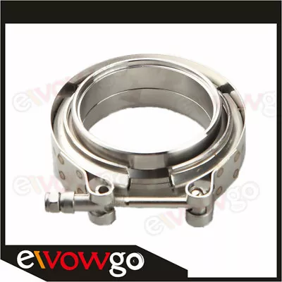 $24 • Buy 2.75  Self Aligning Male/Female V-Band Vband Clamp Stainless Steel Flange Kit
