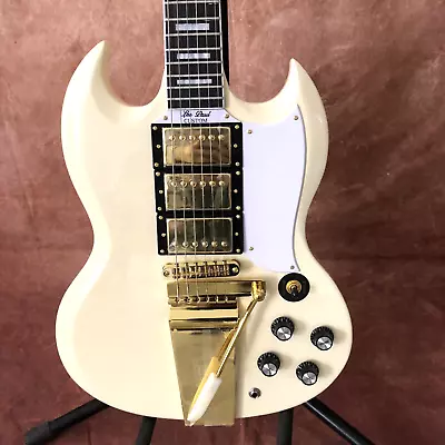 Custom 1963 Les Paul SG Neuauflage Mit Maestro Electric Guitar Gold Hardware • $299.89