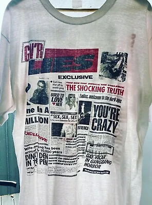 Vintage 1989 Guns N Roses Lies Promo  T Shirt  XL • £199