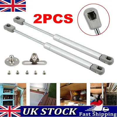 2PCS Lift Up Hydraulic Gas Spring Lid Flap Stay Hinge Strut Support Cabinet Door • £4.79