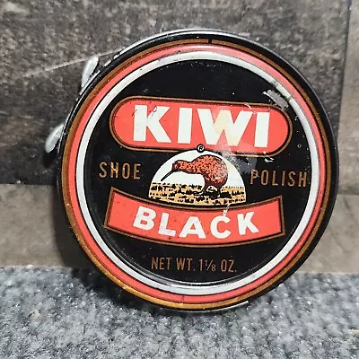 Vintage KIWI Black 1 1/4 Shoe Polish Tin (About Half Full) • $9.99