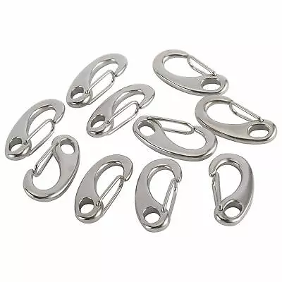 $17.88 • Buy 2  Marine Grade Stainless Steel 316 Spring Gate Snap Hook Clip Quick Link Clip