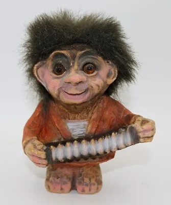 Vintage NyForm Troll Playing Accordion No 709 Norway Retired 6-Inches • $29.99