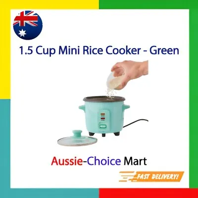 Mini Rice Cooker Travel 1.5 Cup Non-Stick Household 300mL Steamer Warm Function • $20.49