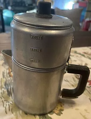 Vintage Aluminum Personal 3C Coffee Pot Percolator Light Weight Camping/Hiking • $12.95