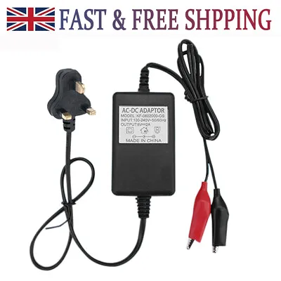 UK 6V Volt Sealed Lead Acid Battery Charger For Motorbike Quad Bike Kids Toy Car • £9.45