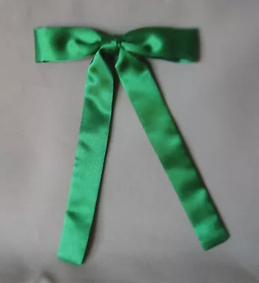 Colonel Tie Western Bow Tie Square Dance Green Clip-on Kelly Emerald Satin NEW • $17.85