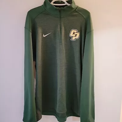 Nike Dri-Fit Cal Poly University Half Zip Pullover Coaches Men Size XL Green • $36.95