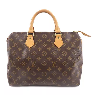Auth Louis Vuitton Monogram Speedy 30 Hand Bag Boston Bag M41526 Used • £617.89
