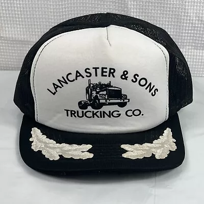 Vintage Lancaster & Sons Trucking Co. Hat Elrod Alabama Captains Snapback Hat • $19.99