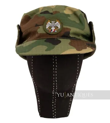 Serbia & Montenegro Armed Forces M03 Pattern General Winter Cap & Patch • $50