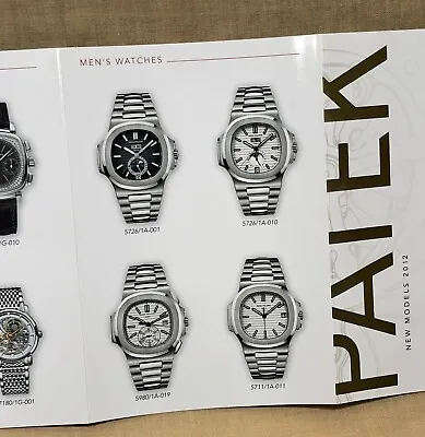 PATEK PHILIPPE 2012 Catalogue Booklet 5204 5213 5960 5940 5130 5726 5980 5711 / • $112.05