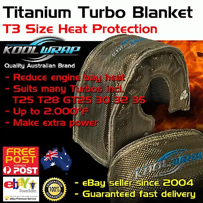 Titanium T3 TURBO BLANKET Heat Shield Beanie Cover T25 T28 GT25 30 32 35  • $95.50