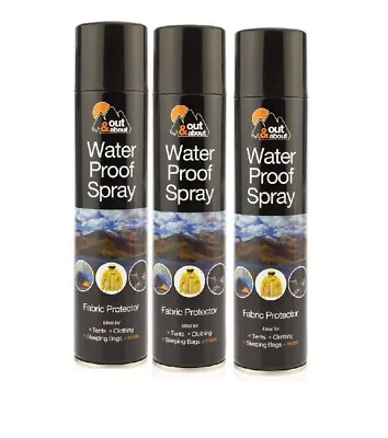 WATERPROOF SPRAY FOR TENT CLOTH SHOES FISHING CAMPING FABRIC PROTECTOR 300 Ml  • £21.80