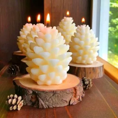 Pine Cones Candle Silicone Mold Christmas DIY Pine Ball Aromatic Resin Soap Mold • £8.65