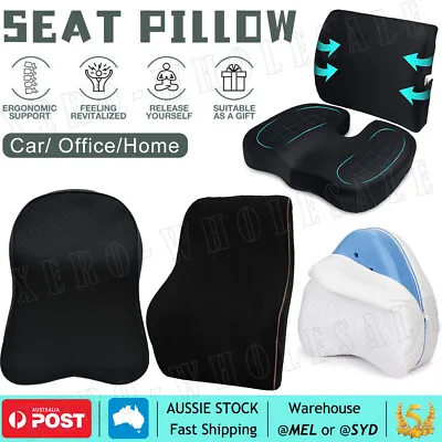 $13.99 • Buy Orthopedic Memory Foam Seat Cushion Lumbar Back Pillow Pain Relief Chair Pillow