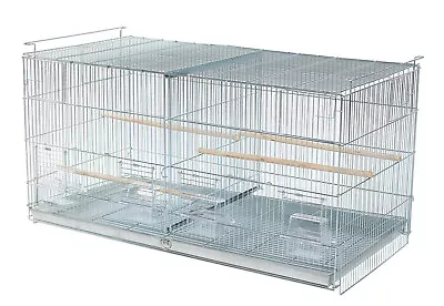 Galvanize Stackable Bird Finch Canary Breeder Breeding Cage With Center Divider • $94.95