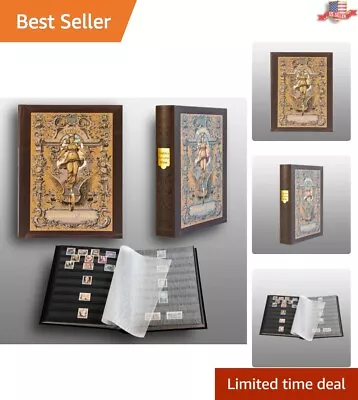 Nostalgic Heritage Stamp Collector's Stockbook - Black Pages Embossed Details • $69.99