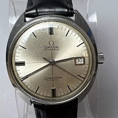 Vintage Omega Automatic Seamaster Cosmic Date 35mm Stainless Steel Watch - READ • $750