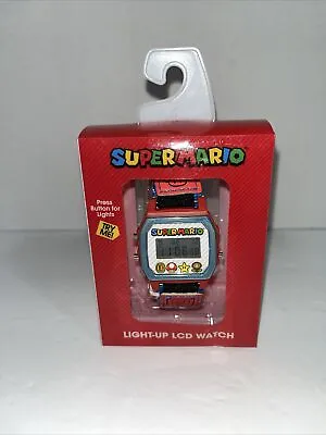Accutime Super Mario Light Up LCD Digital Watch Alarm Nintendo Mushroom Kids New • $19.99