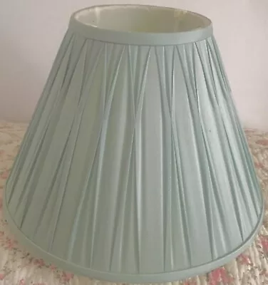 Lovely 21cm High Laura Ashley Pleated Lampshade Duck Egg Blue In Good Condition. • £7.25