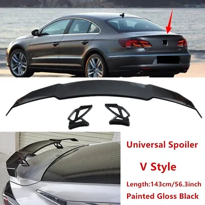 Fit For VW CC 2013-2017 Rear Trunk Lid Racing Spoiler ABS Wing Universal Painted • $99.88