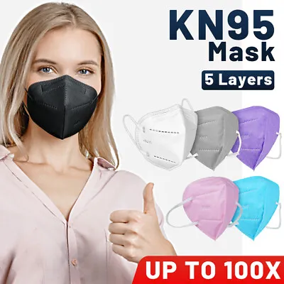 $4.56 • Buy 50/100PCS N95 KN95 Mask Disposable Particulate Respirator Face Masks 5 Layers