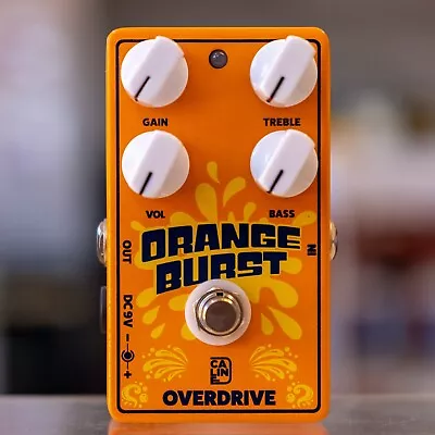 Caline CP-518 Orange Burst Overdrive Guitar Pedal • $59