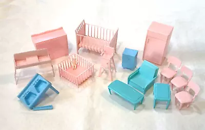 Mixed Lot 15 Pcs Vintage 1963 Multiple Products Plastic MPC Dollhouse Furniture • $8.99