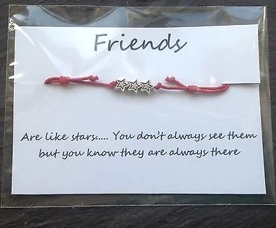 £1.69 • Buy Friendship Wish Bracelet, Star, Heart, Daisy Charm,Sister, Hen Party Favour