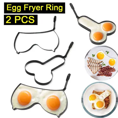 2PCS Willy Egg Fryer Funny Rude Adult Kitchen Fun Secret Santa Stocking Filler • £4.29