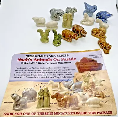 Wade Whimsies Red Rose Tea Noah's Ark Set Of 15  England No Arc • $29.99