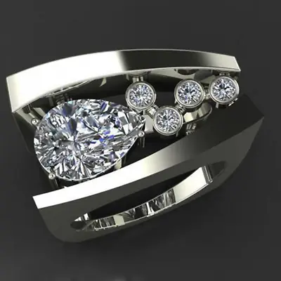 $1.95 • Buy Fashion Cubic Zircon Girl Ring 925 Silver Filled Ring Women Jewelry Gift Sz 6-10