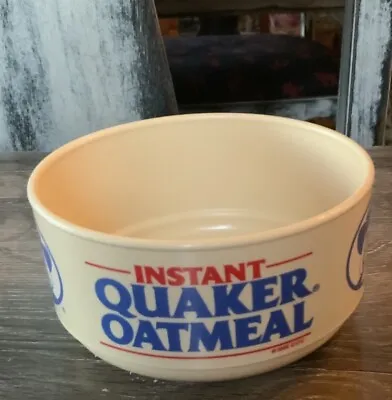 Whirley Industries 1980’s Vintage Instant Quaker Oatmeal Plastic  Bowl • $16.99