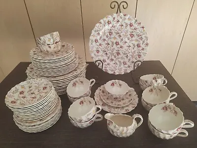 Copeland Spode ROSEBUD CHINTZ Pattern Huge Set Of Dishes Bowls Cups Etc 60 Pc • $449