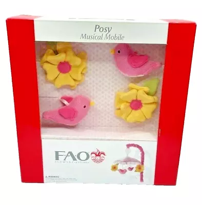 FAO Schwarz Posy Musical Nursery Mobile Birds Flowers • $26.99