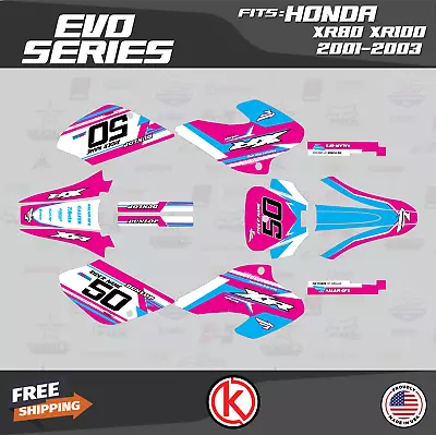 Graphics Kit For HONDA XR80 XR100 (2001-2003) Evo Series - Magenta • $104.99