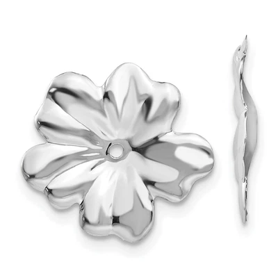 $99.99 • Buy 14k White Gold Floral Earring Jackets