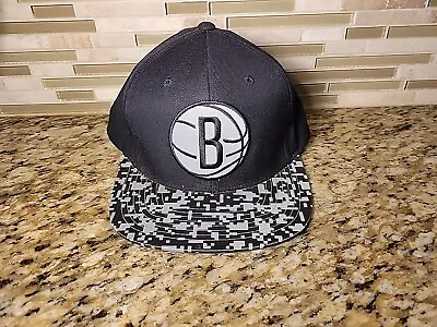 Brooklyn Nets Cap Hat Mitchell & Ness Black Basketball NBA Snapback • $18.67