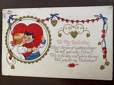 Vintage Valentine Valentine's Day Postcard Signed Postmark 2 Cent Stamp • $2.99