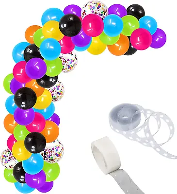 £25.76 • Buy 90S 80S 70S 60S 50S Themed Party Decorations Balloons Garland, 115Pcs 90'S 80'S 